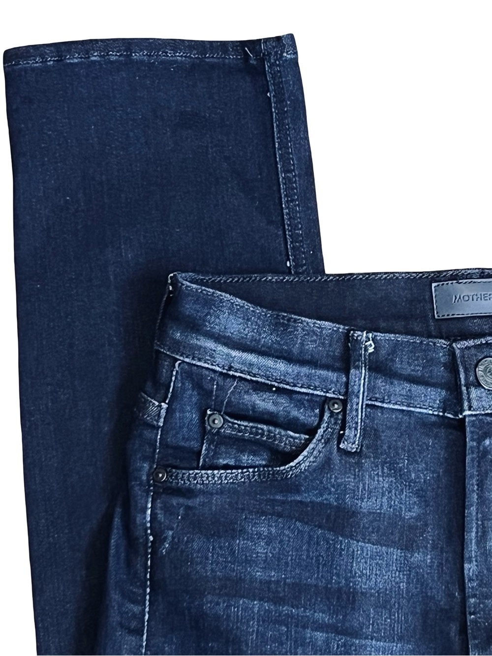 Mother Women’s Sz 26 Mid Rise Jeans Dazzler Ankle Dark Wash Stretch Denim - Picture 9 of 16